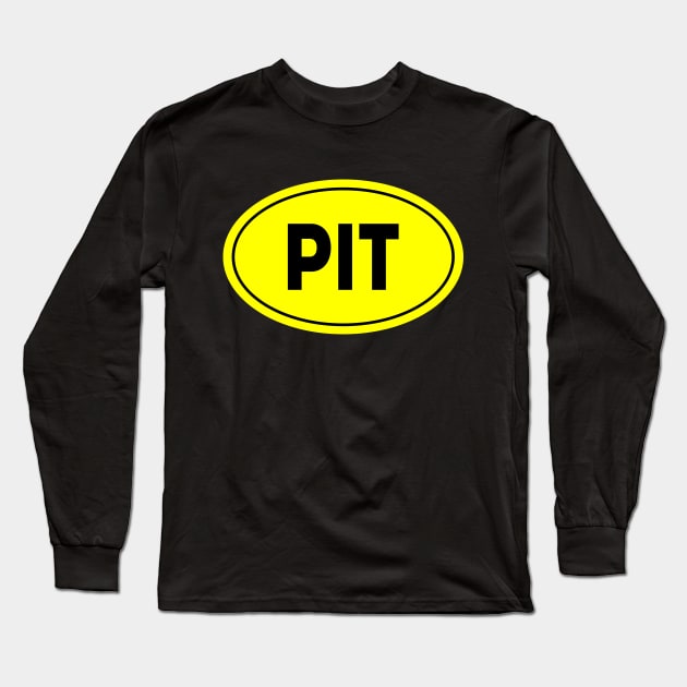 PIT Airport Code Pittsburgh International Airport USA Long Sleeve T-Shirt by VFR Zone